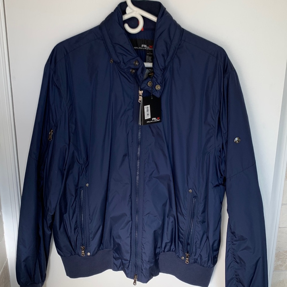 Polo RLX Navy Bomber Jacket Mens SZ Large New with tags